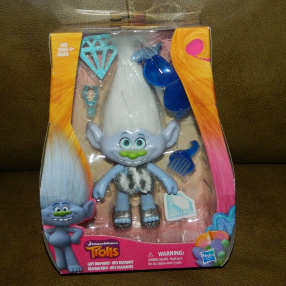 Hasbro Guy Diamond 9" Troll Doll Dreamworks Trolls Original Movie